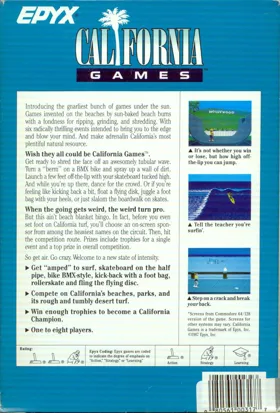 California Games_Disk1 box cover back